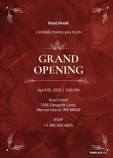 Grand Opening Invitation Template | Template.net Boutique Invitation Card, Thanks Giving Invitation Cards, Invite Design Template, Invite Poster Design, Invitation Poster Ideas, Shop Opening Invitation Card Design Creative, Opening Card Invitation, Shop Invitation Card Design, Office Opening Invitation Card Design