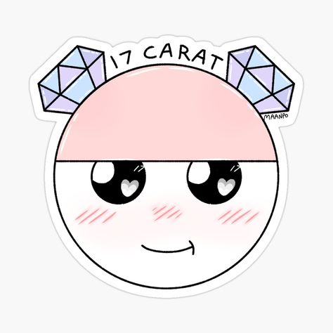 Bongbongie Seventeen, Seventeen Design, Fandom Stickers, Seventeen Stickers, Svt Stickers, Svt Fanart, Phone Theme, Sticker Ideas, Say The Name Seventeen