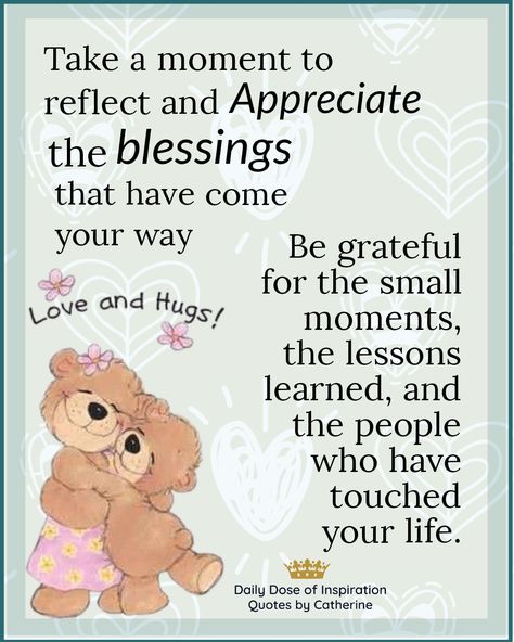 Take a moment to reflect and appreciate your blessings. 💚💙💚 . #thankful #blessed #grateful #life #quotes #BOOMchallenge #quotesbycatherine #dailydoseofinspiration Grateful Life Quotes, God Bless You Quotes, Blessings Quotes, Blessed Quotes, Baby Images, Love Hug, Text Image, Lessons Learned, A Blessing