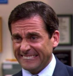 Michael Scott, cry face. This is my face most of the time. Office Jokes, The Office Show, Laughing Face, Crying Face, Office Memes, Beauty Therapist, Steve Carell, Office Humor, Michael Scott