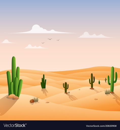 Educational Background Design Landscape, Nativity Backdrop, Desert Clipart, Desert Habitat, Desert Illustration, Desert Biome, Desert Ecosystem, Desert Background, Cactus Vector