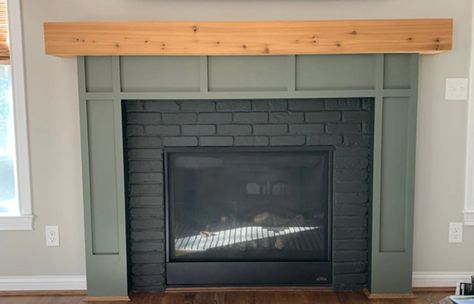 Baby Proof Fireplace, Wood Cornice, Simple Fireplace, Fireplace Redo, Fireplace Mantel Surrounds, Cedar Box, Mantel Surround, Paint Fireplace, Wood Fireplace Mantel