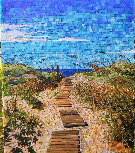 Michael Graham, Mexican Smalti mosaic Smalti Mosaic, Landscape Mosaic, Mosaic Art Diy, Colorful Mosaic, Mosaic Garden Art, Mosaic Madness, Mosaic Art Projects, Mosaic Tile Art, Mosaic Murals