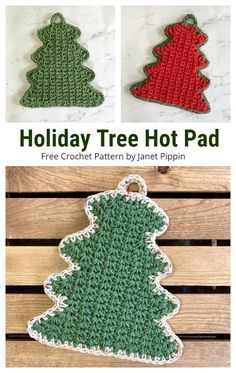 Crochet Christmas Tree Hot Pad, Crochet Pot Holders Free Pattern Easy Potholders, Holiday Potholders, Snow Crochet, Mexican Crochet, Christmas Potholders, Crochet Pot Holders Free Pattern, Crochet Potholder, Crochet Potholder Patterns