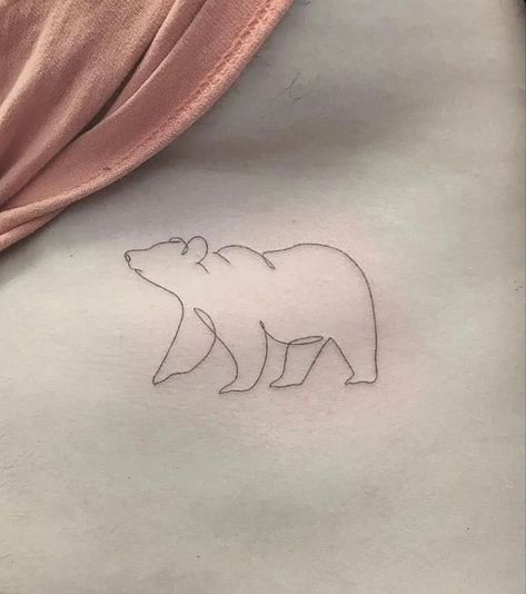 Geometric Polar Bear Tattoo, Bear And Moose Tattoo, Small Bear Tattoos For Women, Bear Silhouette Tattoo, Bear Outline Tattoo, Simple Bear Tattoo, Minimalist Bear Tattoo, Bear Tattoo Ideas For Women, Bear Tattoos Feminine