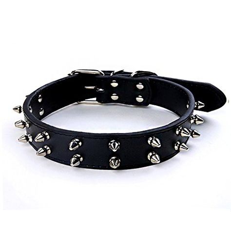 Spiked Dog Collar, Studded Dog Collar, Choker Collar, Leather Collar, Dog Neck, Leather Buckle, Dog Collars, Neck Strap, Love Bracelets