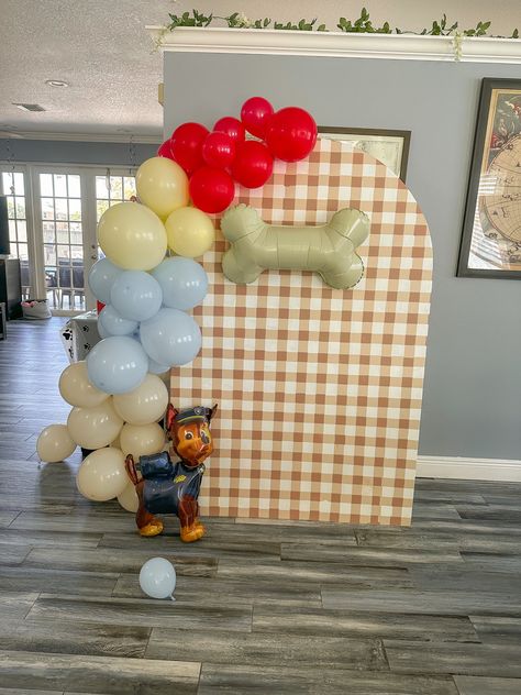 Minimal Paw Patrol Party, Aesthetic Paw Patrol Birthday, Paw Patrol Third Birthday Party, Paw Patrol 2nd Birthday Boy, Marshall Birthday Party, Paw Patrol Birthday Backdrop, Paw Patrol Backdrop, Marshall Paw Patrol Birthday, Bday Themes