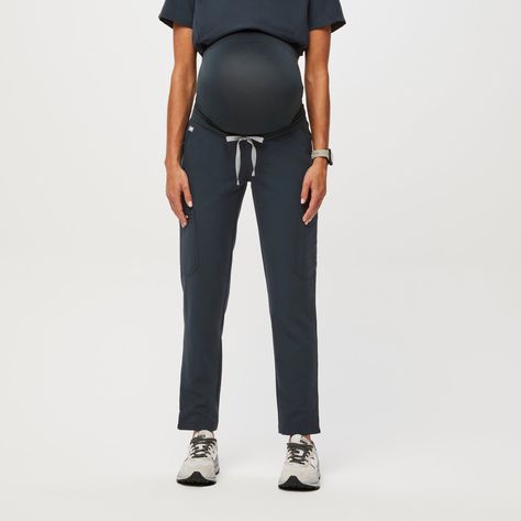 Official FIGS® Scrubs. Ridiculously Soft Scrubs Designed Just For You. Get Free Shipping On Orders $50+! Dark Harbor, Maternity Scrubs, Figs Scrubs, Pregnancy Outfits, Maternity Pants, Belly Band, Cargo Pocket, Scrub Pants, Small Storage