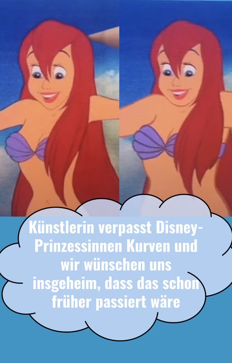 Disney-Prinzessinnen wie Arielle, Aurora, Jasmin und Aschenputtel kennen wir von früher als sehr schlanke Figuren. Nun zeigt uns eine Künstlerin, wie sie mit Rundungen aussehen würden und wir verlieben uns aufs Neue in die Prinzessinnen! Ariel, Family Guy, Disney Princess, Disney Characters, Disney, Fictional Characters