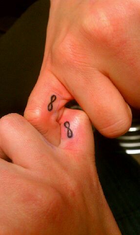 Our best friend tattoos. On our pinkies. Pinkie Tattoo Best Friend, Pinky Tattoo Best Friend, Best Friend Pinky Tattoo, Three Musketeers Tattoo, Pinky Tattoos, Pinky Tattoo, Pinky Promise Tattoo, Promise Tattoo, Couples Tattoo