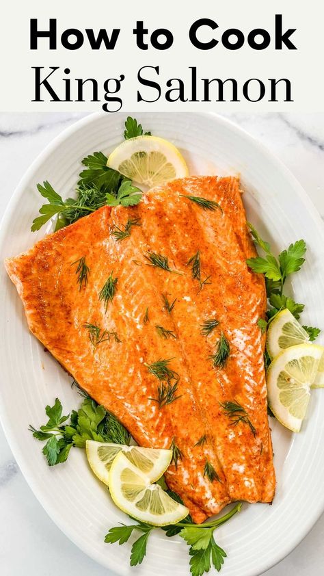 King Salmon Recipe Baked, Easiest Way To Cook Salmon, Whole Salmon Fillet Recipes Baked, King Salmon Recipe, Wild King Salmon Recipe, King Salmon Recipe Grilled, Baked King Salmon, How Long To Cook Salmon In Oven, Whole Salmon Filet