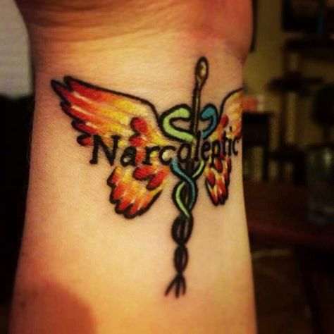 Narcoleptic gets a narcolepsy tattoo Accept who you are and move on Medical Alert Tattoo, Medical Tattoo, Cool Forearm Tattoos, Cool Small Tattoos, Medical Alert, Forearm Tattoos, Ink Art, Tattoos And Piercings, Arm Tattoo