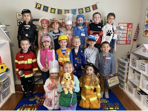 Community Helpers Preschool Costumes, Community Helpers Activities For Preschoolers, Community Helpers Costume, Safety Town, Preschool Hat, Community Helpers Preschool Crafts, Community Helpers Preschool Activities, Dress Up Stations, Community Helpers Unit