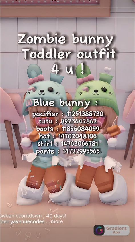 Matching Berry Avenue Codes, Zombie Bunny, Baby Decals, Preppy Decal, Preppy Kids, House Decals, Twin Toddlers, Rp Ideas, Baby Club