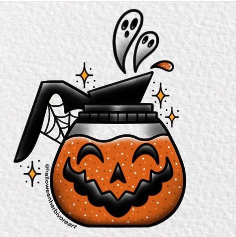 Western Halloween Tattoo, $50 Flash Tattoo, Pumpkin Spice Tattoo, Spooky Art Ideas, Halloween Small Tattoos, Traditional Pumpkin Tattoo, The Craft Tattoo, Pumpkin Tattoo Designs, Cute Pumpkin Tattoo