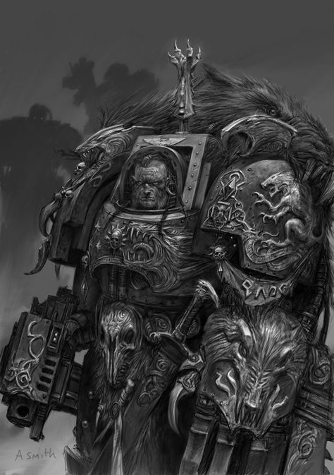 Warhammer 40k! 40k Terminator, Warhammer 40k Space Wolves, 40k Art, Wolf Artwork, Adeptus Astartes, 40k Artwork, Warhammer 40k Art, Space Wolves, Horus Heresy