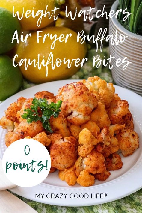 Fry Cauliflower, Air Fryer Buffalo Cauliflower, Air Fryer Recipes Healthy Low Carb, Buffalo Cauliflower Recipes, Low Carb Side Dish, Low Carb Side, Recipe Cauliflower, Air Fryer Recipes Breakfast, Frozen Cauliflower