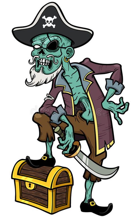 Pirate Illustration, Zombie Vector, Element Tattoo, Cartoon Pirate, Zombie Drawings, Pirate Cartoon, Zombie Cartoon, Cartoon Clip, Pirate Art