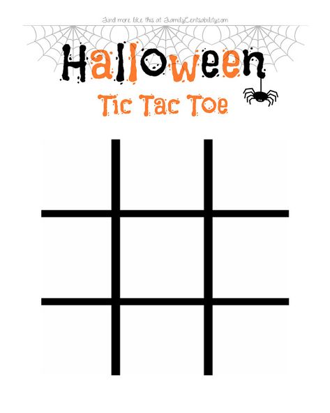 Halloween Tic Tac Toe, Halloween School Treats, Halloween Class Party, School Halloween Party, Tic Tac Toe Board, Halloween Classroom, Halloween Games For Kids, Halloween Preschool, Halloween Party Games