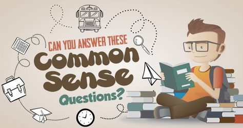 Find out if you're common senseless or a common sensei in this quiz! Common Sense Quiz, Common Sense Questions, Test Your Iq, Analog Alarm Clock, Question Game, What Day Is It, Common Sense, General Knowledge, The Common