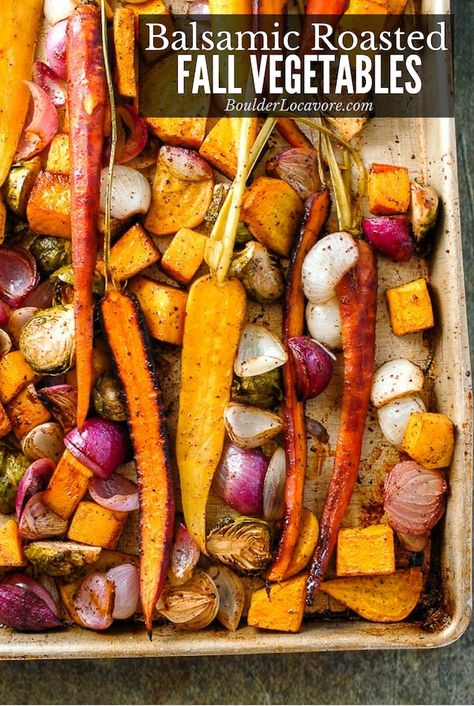 Balsamic Roasted Fall Vegetables with Sumac is an easy recipe with earthy sweet and tart flavors. A perfect colorful side dish for any dinner, when entertaining or for Thanksgiving. #vegetables #easyrecipe #healthyrecipe #Thanksgiving via @boulderlocavore Sumac Recipes, Roasted Turnips, Roasted Fall Vegetables, Tart Flavors, Thanksgiving Vegetables, Fall Veggies, Fall Vegetables, Vegetable Side, Thanksgiving Side Dishes