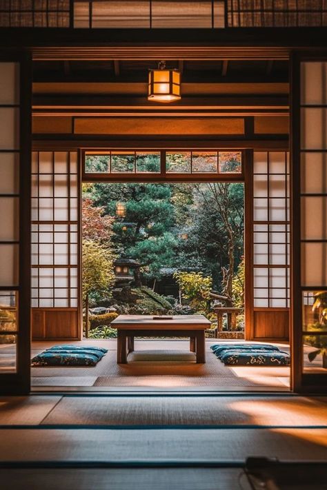 "Experience the essence of Japan by staying in a traditional Ryokan! 🏯🇯🇵 #RyokanStay #JapaneseCulture #TravelJapan" Ryokan Japan, Japan Traditional House, Traditional Japanese House, Japanese Interior Design, Japan Aesthetic, Aesthetic Japan, Japanese Interior, Japan Photo, Japanese Aesthetic