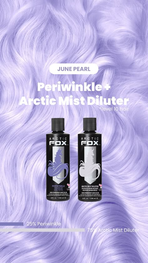 hair color, hair dye, hair ideas for summer 2024, pastel, purple, color mixing, colorful hair Mad Scientist Hair, Hairstylist Ideas, Purple Long Hair, Artic Fox Hair, Bard Character, Hair Color Mixing, Periwinkle Hair, Fox Hair Dye, Fox Hair Color