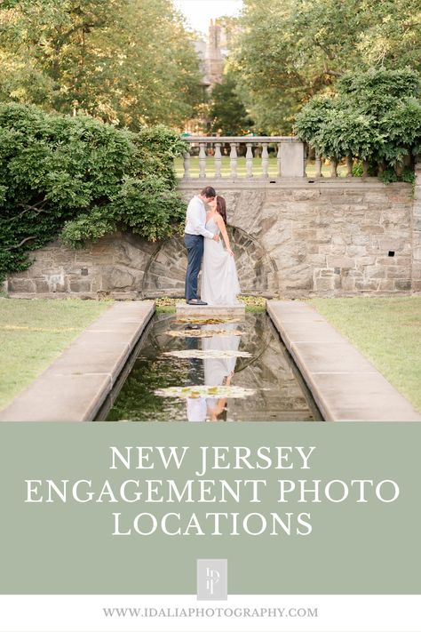 NJ Engagement Photo Locations New Jersey Photoshoot Locations, Engagement Photoshoot Location Ideas, New Jersey Engagement Photos, Diy Engagement Photos, Nj Engagement Photos, Creative Engagement Photo, Engagement Pic, Unique Engagement Photos, Spring Engagement Photos