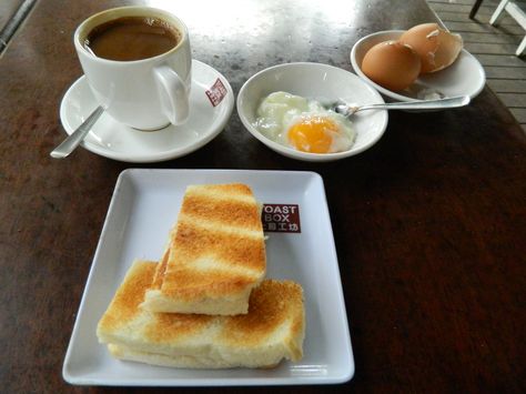 How to have your Kaya toast and eat it - read our review of this Singaporean traditional breakfast on the blog! Singaporean Breakfast, Kaya Toast, Traditional Breakfast, Korean Food, Aesthetic Food, Follow Us, Singapore, Toast, To Start