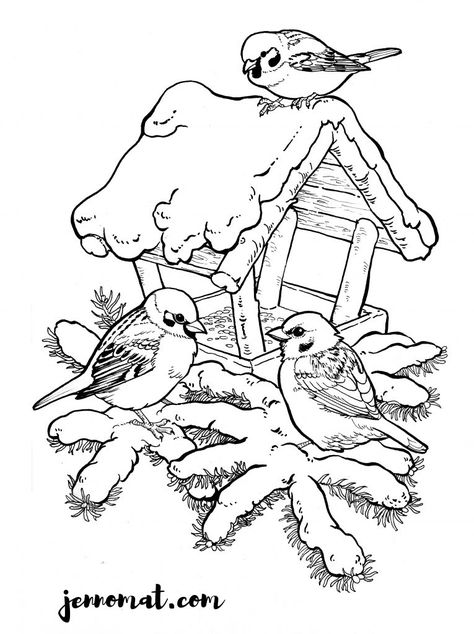 Digital Stamps Free, Wood Burning Patterns Stencil, Christmas Coloring Sheets, Bird Coloring Pages, Detailed Coloring Pages, Adult Colouring Pages, Printable Adult Coloring Pages, Hand Embroidery Projects, Christmas Drawing