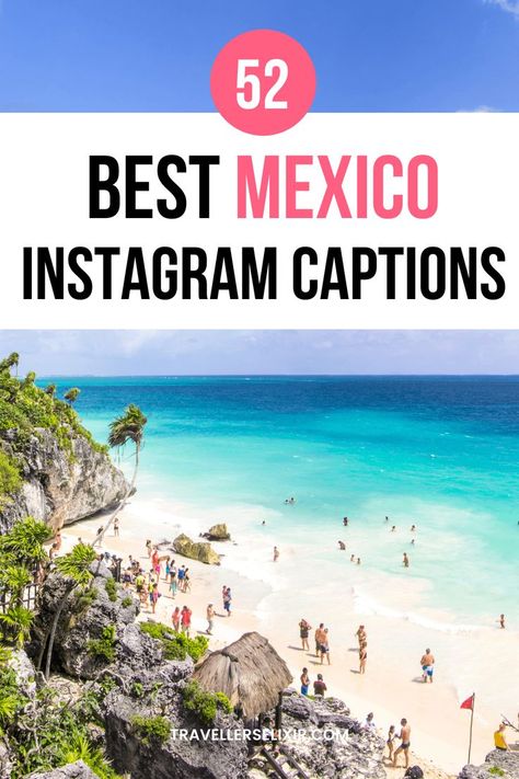 Best Mexico Instagram captions & quotes Mexico Instagram Captions, Mexico Quotes, Vacation Quotes Funny, Instagram Captions Travel, Beach Instagram Captions, Summer Instagram Captions, Vacation Captions, Mexico Pictures, Beach Captions