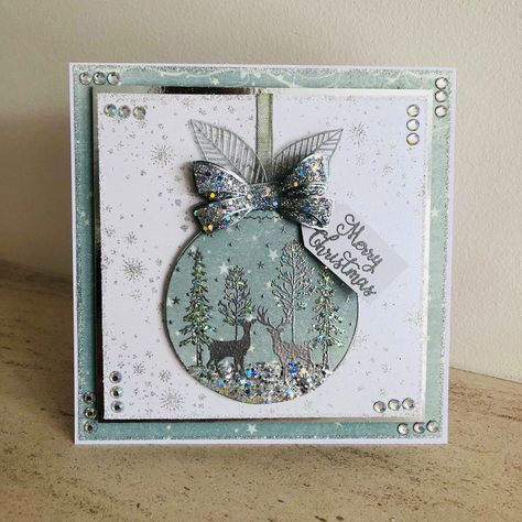 Creative Christmas Cards, Uk Stamps, Stamps By Chloe, Chloes Creative Cards, Diy Christmas Party, Ornament Card, Boxed Christmas Cards, Christmas Card Inspiration, Homemade Christmas Cards