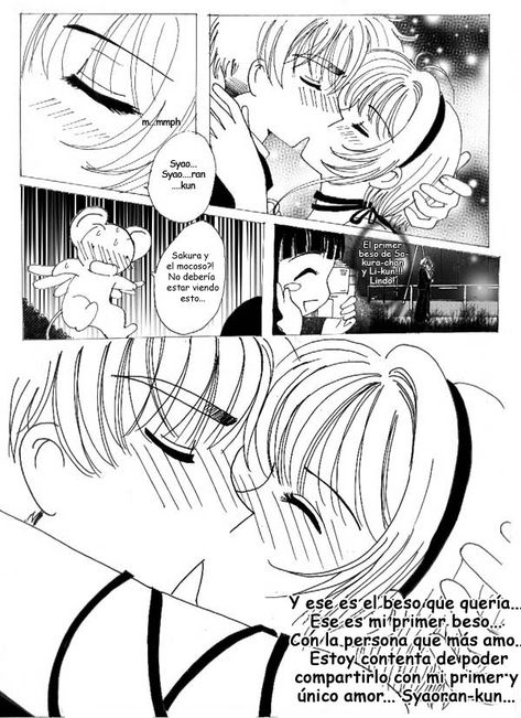 Doujinshi ideado por un fan del manga y traducido por Ivana. First Kiss es la continuación del último capítulo de Card Captor Sakura: Xiao L... Cardcaptor Sakura Syaoran, Cardcapture Sakura, Sakura Manga, Sakura Card Captor, Card Captor Sakura, Tsubasa Reservoir Chronicles, Arte Sailor Moon, Sakura Kinomoto, Tsubasa Chronicles