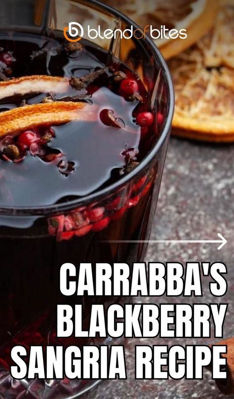 Carrabba's Blackberry Sangria Recipe, Blackberry Sangria Recipe, Blackberry Sangria, White Sangria Recipe, Red Sangria Recipes, Easy Sangria Recipes, Berry Sangria, Sangria Recipe, Boozy Drinks