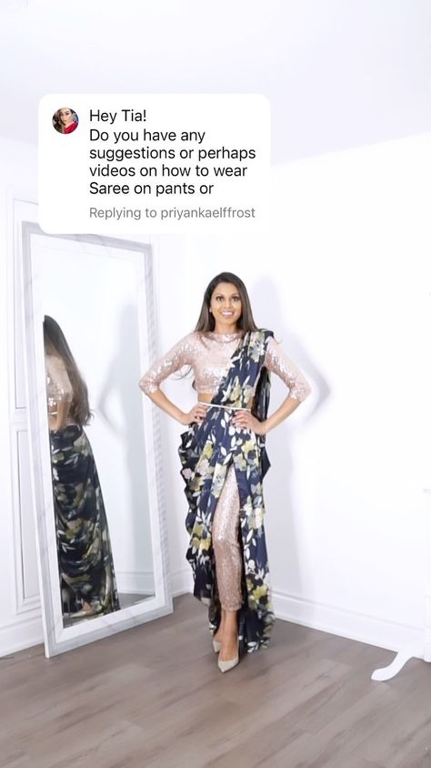 tiabhuva on Instagram: Yes, most pant drapes will require you to re-drape when using the restroom BUT if you pin together all pleats, it’ll make the process… Saree Draping Styles Modern, Birthday Pants, Saree With Pants, Tia Bhuva, Saree Wearing Styles, Diy Fashion Scarf, Saree Wearing, Trendy Outfits Indian, Simple Saree Designs