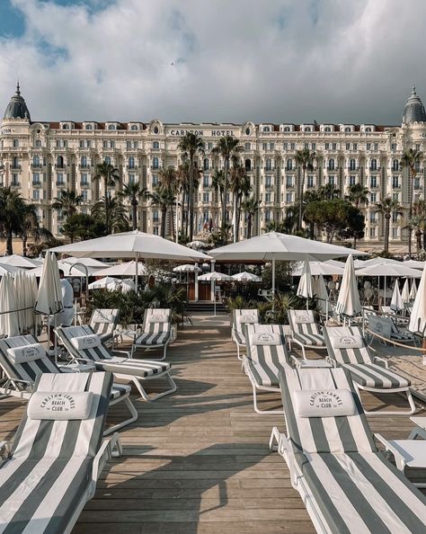 Carlton Beach Club | Cannes, France | the French Riviera French Riviera Home Decor, French Riviera Architecture, French Riviera Aesthetic, Riviera Chic, French Riviera Style, Fashion Entrepreneur, Entrepreneur Fashion, The French Riviera, Cannes France