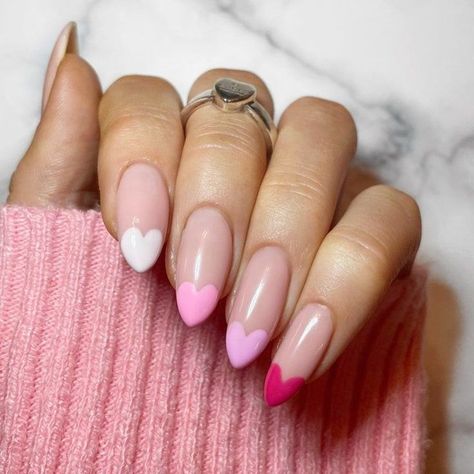 20 Valentine's Day Nail Ideas for 2023 | Nail Art Designs Unghie Sfumate, Nagellack Trends, February Nails, Nail Designs Valentines, Minimal Nails, Her Nails, Heart Nails, Dream Nails, Pretty Acrylic Nails