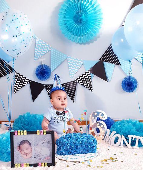 5 Months Birthday, 6 Month Birthday Decoration Ideas, 6months Birthday Ideas Boy, 6th Month Birthday Ideas, Half Birthday Decoration Ideas, 6 Months Birthday Decoration Ideas, Half Birthday Ideas For Boys, Half Birthday Baby Boy, 6 Month Baby Picture Ideas Boy