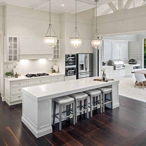 Kitchen within an award winning hamptons home in Hawthorne Hamptons House Interior, Hamptons Style Living Room, Hampton Style Kitchen, Kitchen Pantries, Hampton Style Home, Hamptons Interior, Kitchen Pantry Organization, Hamptons Kitchen, Organizing Kitchen