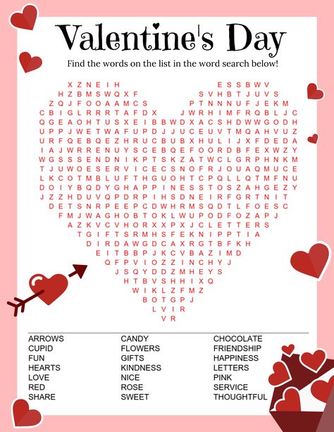 This adorable Valentine's Day word search printable for kids is so cute and free. Just print and use this free printable Valentine's Day word search. Perfect for kids of all ages with words that show the importance of giving to others and sharing our love with the people that matter. #valentinesday #printables #printablesforkids #freeprintables #valentinesdayprintables #valentinesdayactivities Valentine’s Day Word Search, Valentines Day Activities For Kids Free Printable, Free Valentines Day Printables For Kids, Valentine Templates Free Printable, Valentine Day Games, Valentines Day Worksheets, Valentines Word Search, Valentine Worksheets, Valentines Puzzles