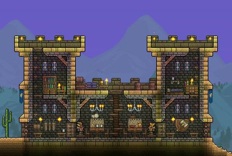 Terraria Hill House, Terraria Workshop Design, Terraria Sand House, Terraria Castle Design, Terraria Workshop, Terraria Room Ideas, Terraria Castle Ideas, Terraria House Ideas How To Build, Terraria House Ideas Simple