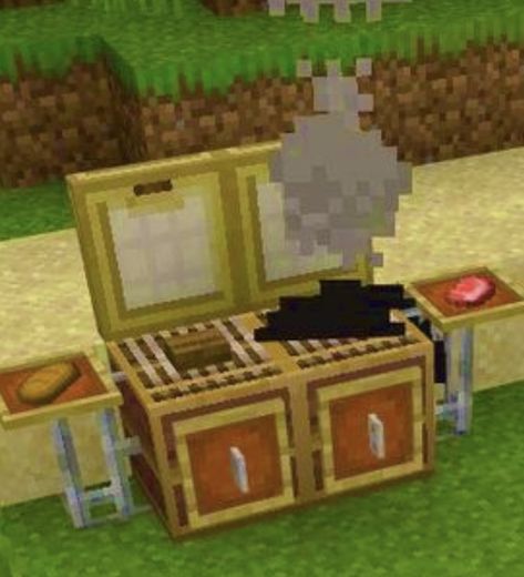 Minecraft Barbecue, Flower Minecraft, Barbecue Outdoor, Minecraft Inspo, Flower Cart, Minecraft Ideas, Minecraft Houses, Christmas List, Minecraft