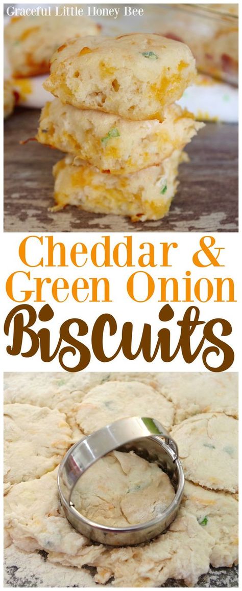 Try these super simple, yet DELICIOUS homemade Cheddar & Green Onion Biscuits on gracefullittlehoneybee.com Green Onion Biscuits, Simple Biscuits, Onion Biscuits, Flourless Peanut Butter Chocolate Chip Cookies, Homemade Staples, Best Homemade Biscuits, Green Onions Recipes, Frugal Cooking, Heart Food