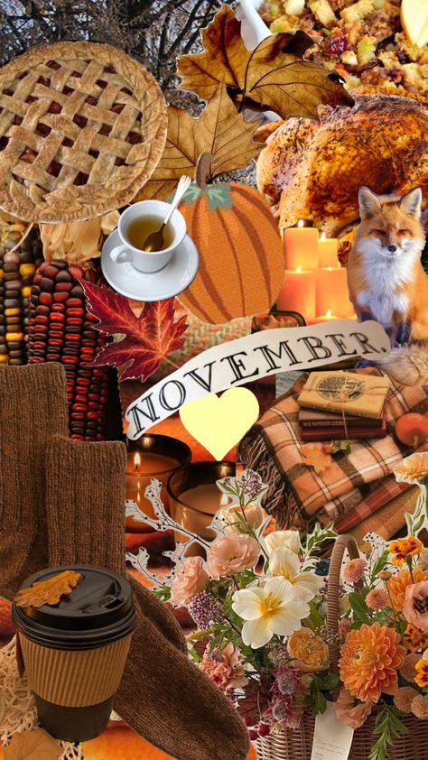 Thank Giving Wallpaper, Thanksgiving Aesthetic Collage, November Aesthetic Collage, Simple Thanksgiving Wallpaper, Thanksgiving Mood Board, Thanksgiving Asthetic Wallpers, November Backgrounds Aesthetic, November Asethic, November Lock Screen