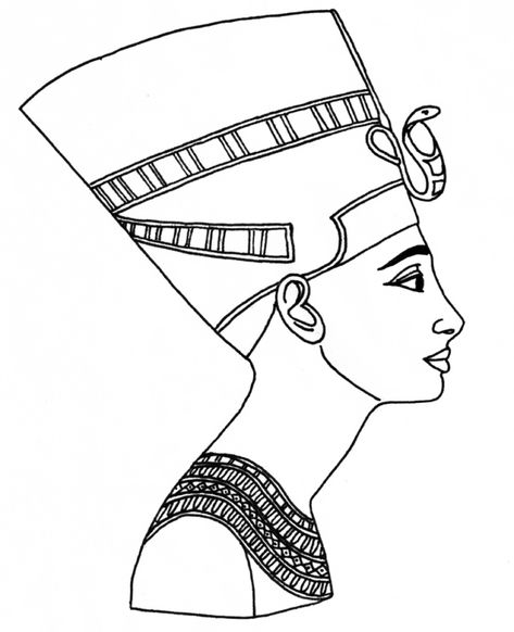 Queen Nefertiti Tattoo, Nefertiti Art, Tupac Tattoo, Nefertiti Tattoo, Tattoo Line Art, Egyptian Drawings, Horse Tattoo Design, African Tattoo, Tattoo Line