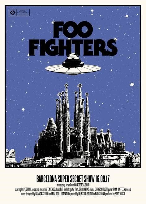 Twitter Foo Fighters Poster, Foo Fighters Band, Vintage Band Posters, Rock Poster Art, Concert Poster Design, Music Concert Posters, Rock Band Posters, Punk Poster, Music Poster Design