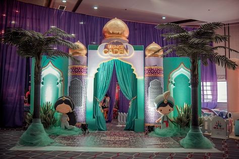 Prince Caden’s The Aladdin Themed Party – 1st Birthday Arabian Nights Birthday Party, Aladdin Classroom Theme, Aladdin Trunk Or Treat Ideas, Aladdin Quinceanera Theme, Aladdin Theme Party, Aladdin Wedding, Aladdin Birthday Party, Debut Party, Aladdin Party