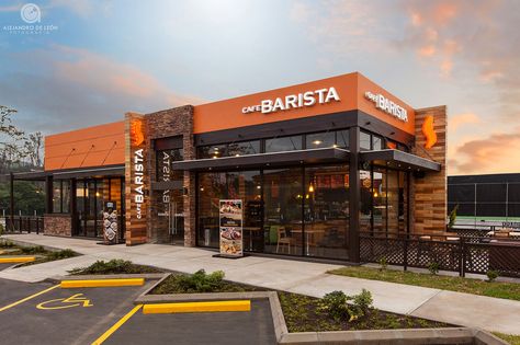 Cafe Barista Modern Restaurant Exterior Design, Retail Store Architecture, Supermarket Design Exterior Architecture, Restaurant Design Exterior Architecture, Restruant Designs Exterior, Restaurant Architecture Exterior, Supermarket Design Exterior, Street Cafe Design, Restaurant Exterior Design Modern