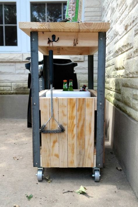 Diy Bbq Island, Diy Grill Cart, Diy Outdoor Planters, Diy Grill Table, Outdoor Grill Cart, Diy Grill Station, Outdoor Grill Island, Bbq Stand, Kitchen Bars