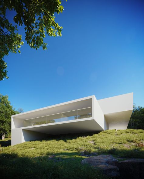 CASA EN RÍO DE JANEIRO - Arquitectos Valencia Fran Silvestre, Funny Real Estate Quotes, Funny Real Estate, Minimal Architecture, Covered Garden, Real Estate Humor, Real Estate Quotes, Patio Interior, A Hill